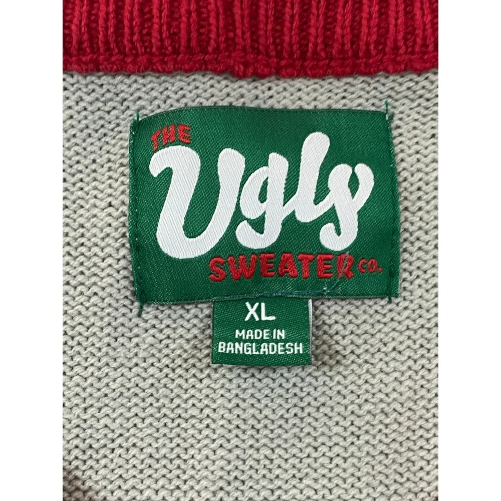 The Ugly Sweater Co Jesus Birthday Boy Christmas Sweater Vest Mens XL Grey Red